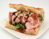 Mortadella focaccia
